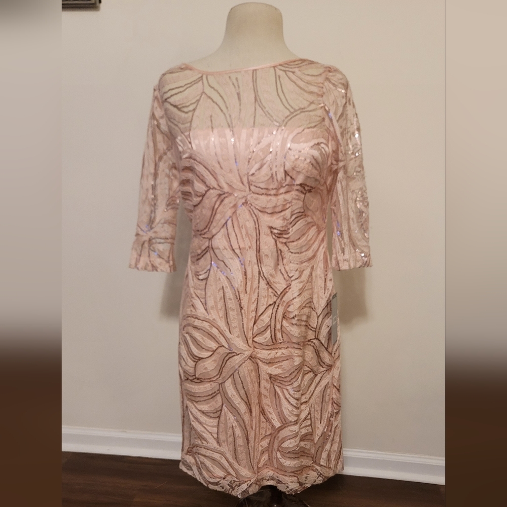 NWT Tahari Blush Pink Cocktail Dress size 8